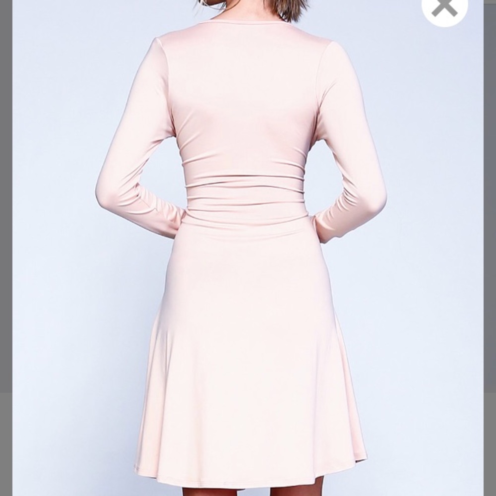 Nude Cutout- Accent A-Line Dress - Picture 3 of 5